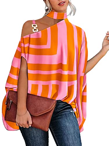 ORANDESIGNE Damen Elegant Bluse Einfarbig Neckholder Kurzarm Lässig Oberteile Hemd Blusen Shit Oberteile Tops Frauen Sommer Loose Fit B Orange 02 XXL ORANDESIGNE Damen Elegant Bluse Einfarbig Neckholder Kurzarm Lässig Oberteile Hemd Blusen Shit Oberteile Tops Frauen Sommer Loose Fit B Orange 02 XXL von ORANDESIGNE