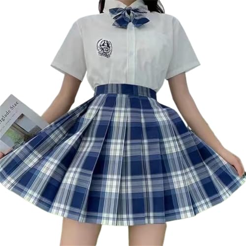 ORANDESIGNE Damen Gefaltete Skater Tennis Schule Rock Hohe Taille Minirock Frauen Mädchen Kariert Kurze Rock Faltenröcke T Dunkelblau L ORANDESIGNE Damen Gefaltete Skater Tennis Schule Rock Hohe Taille Minirock Frauen Mädchen Kariert Kurze Rock Faltenröcke T Dunkelblau L von ORANDESIGNE
