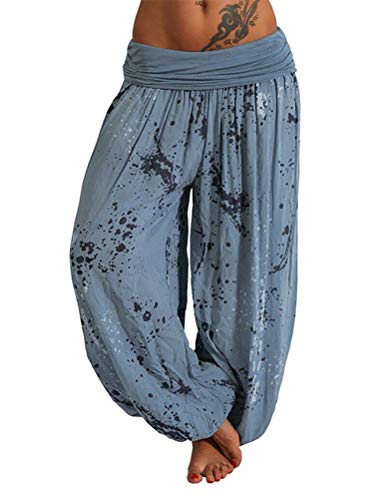ORANDESIGNE Damen Hosen Lang Bedrucken Pumphose Haremshose Sommerhose Yogahose Aladinhose Baggy Harem Stil mit Elastischen Bund 02 Blau L ORANDESIGNE Damen Hosen Lang Bedrucken Pumphose Haremshose Sommerhose Yogahose Aladinhose Baggy Harem Stil mit Elastischen Bund 02 Blau L von ORANDESIGNE