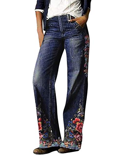 ORANDESIGNE Damen Jeans Bootcut Jeanshose Schlaghose Damen Hüftjeans Hüfthose F Blau XS von ORANDESIGNE