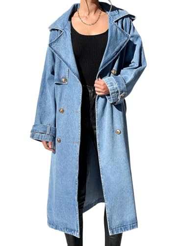 ORANDESIGNE Damen Jeans Denim Jacke Blouson Übergangsjacke Mantel Outwear Trenchcoat Frühling Lange Cut Out OversizeJacke Jacken J Blau L ORANDESIGNE Damen Jeans Denim Jacke Blouson Übergangsjacke Mantel Outwear Trenchcoat Frühling Lange Cut Out OversizeJacke Jacken J Blau L von ORANDESIGNE