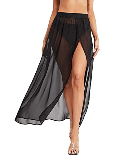 ORANDESIGNE Damen Mode Streetwear Transparent Rock Party Clubwear Unterkleid Bikini Cover up H Schwarz M von ORANDESIGNE