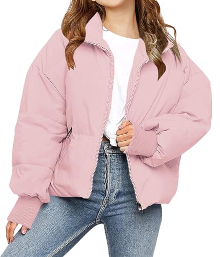 ORANDESIGNE Damen Puffer Jacke Kurz Winter Warm Gesteppte Dicke Winterjacke Übergangsjacke Outdoor Langarm Baumwolljacke Outdoorjacke B Rosa L ORANDESIGNE Damen Puffer Jacke Kurz Winter Warm Gesteppte Dicke Winterjacke Übergangsjacke Outdoor Langarm Baumwolljacke Outdoorjacke B Rosa L von ORANDESIGNE