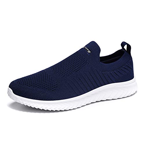 ORANDESIGNE Damen Slip On Sneakers Walkingschuhe Leichte Atmungsaktiv Freizeitschuhe Outdoor Gym Bequem Turnschuhe B Dunkelblau 39 EU von ORANDESIGNE