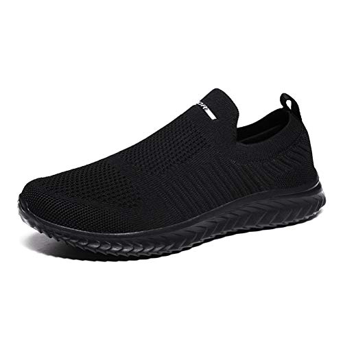 ORANDESIGNE Damen Slip On Sneakers Walkingschuhe Leichte Atmungsaktiv Freizeitschuhe Outdoor Gym Bequem Turnschuhe B Schwarz 39 EU von ORANDESIGNE