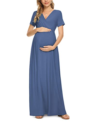 ORANDESIGNE Damen Sommer Umstandskleid Maxikleid Ärmellose Rundhals Stillkleid Lässiges Schwangere Kleider Fotografie Requisiten Kleidung B Blau L ORANDESIGNE Damen Sommer Umstandskleid Maxikleid Ärmellose Rundhals Stillkleid Lässiges Schwangere Kleider Fotografie Requisiten Kleidung B Blau L von ORANDESIGNE