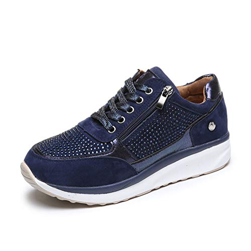 ORANDESIGNE Damen Turnschuhe Atmungsaktiv Laufschuhe Leichtgewichts Sportschuhe Freizeitschuhe Mode Reißverschluss Straßenlaufschuhe Sneaker Outdoor Walkingschuhe Blau 38 EU ORANDESIGNE Damen Turnschuhe Atmungsaktiv Laufschuhe Leichtgewichts Sportschuhe Freizeitschuhe Mode Reißverschluss Straßenlaufschuhe Sneaker Outdoor Walkingschuhe Blau 38 EU von ORANDESIGNE