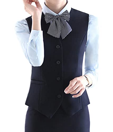 ORANDESIGNE Damen Weste Anzug Weste Anzugweste Kellnerweste Slim Fit Ärmellos Blazer Weste Formelle Geschäftskleidung Arbeitskleidung F Navy Blau M ORANDESIGNE Damen Weste Anzug Weste Anzugweste Kellnerweste Slim Fit Ärmellos Blazer Weste Formelle Geschäftskleidung Arbeitskleidung F Navy Blau M von ORANDESIGNE
