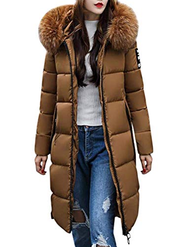 ORANDESIGNE Damen Winterjacke Wintermantel Lange Daunenjacke Jacke Outwear Warm Daunenmantel Solide Lässig Dicker Slim Down Mit Fellkapuze Steppjacke Kaffee DE 46 ORANDESIGNE Damen Winterjacke Wintermantel Lange Daunenjacke Jacke Outwear Warm Daunenmantel Solide Lässig Dicker Slim Down Mit Fellkapuze Steppjacke Kaffee DE 46 von ORANDESIGNE
