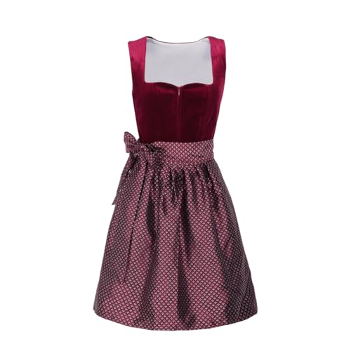 ORANDESIGNE Dirndl Damen Dirndelkleider Günstig Oktoberfest Outfit Dirndl-Komplettsets Dirndlbluse Oktoberfest-Kostüm L Rot S von ORANDESIGNE