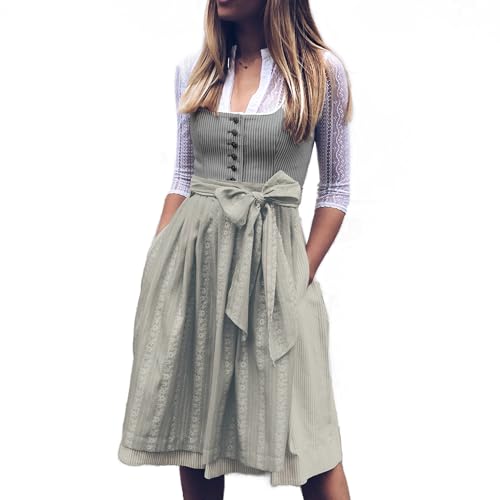 ORANDESIGNE Dirndl Damen Dirndelkleider Günstig Oktoberfest Outfit Dirndl-Komplettsets Dirndlbluse Oktoberfest-Kostüm V Schwarz M von ORANDESIGNE