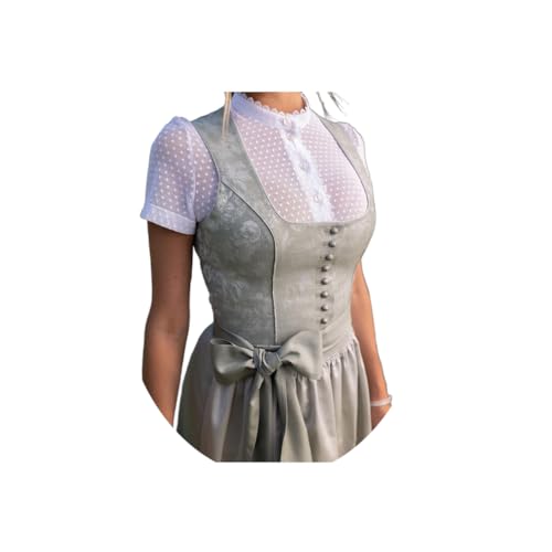 ORANDESIGNE Dirndl Damen Dirndlkleid Knielang Midi Trachtenrock Oktoberfest Outfit Grosse Grössen B Hellgrün M von ORANDESIGNE