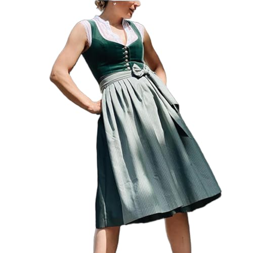 ORANDESIGNE Dirndl für Damen Tracht Dirndl Kleid Midi Trachtenmode Dirndelkleider für Oktoberfest Besondere Anlässe H Grün L von ORANDESIGNE
