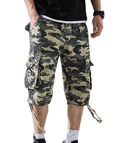 ORANDESIGNE Herren 3/4 Cargo Shorts Kurze Hose Sommer Basic Vintage Bermuda Casual Combat Pants Sport Jogging Cargohose Kurz Regular Fit B Khaki X-Large ORANDESIGNE Herren 3/4 Cargo Shorts Kurze Hose Sommer Basic Vintage Bermuda Casual Combat Pants Sport Jogging Cargohose Kurz Regular Fit B Khaki X-Large von ORANDESIGNE