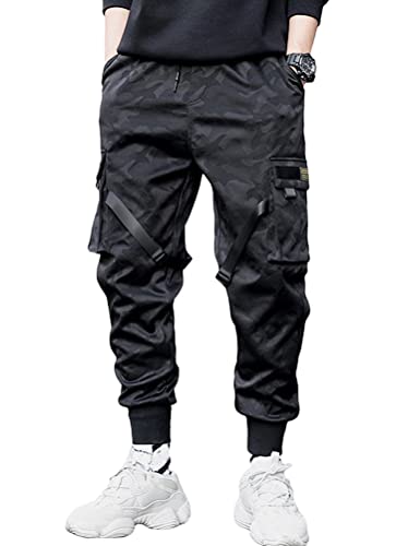 ORANDESIGNE Herren Cargohose Arbeit Kampf Techwear Hose Hip Hop Mehrere Taschen Tapered Hosen Schnalle Riemen Jogginghose Sweatpants C Tarnung XL ORANDESIGNE Herren Cargohose Arbeit Kampf Techwear Hose Hip Hop Mehrere Taschen Tapered Hosen Schnalle Riemen Jogginghose Sweatpants C Tarnung XL von ORANDESIGNE