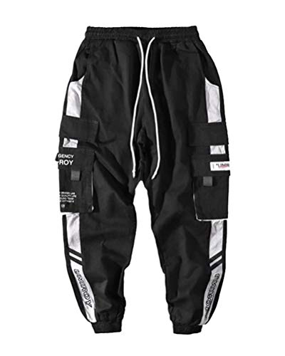 ORANDESIGNE Herren Cargohose Arbeit Kampf Techwear Weiß Hose Hip Hop Mehrere Taschen Tapered Hosen Schnalle Riemen Jogginghose Sweatpants A Weiß XXL ORANDESIGNE Herren Cargohose Arbeit Kampf Techwear Weiß Hose Hip Hop Mehrere Taschen Tapered Hosen Schnalle Riemen Jogginghose Sweatpants A Weiß XXL von ORANDESIGNE
