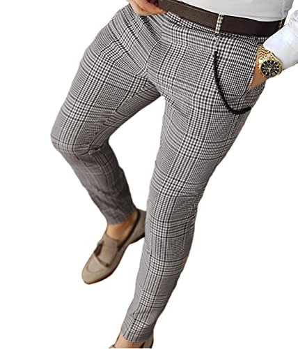 ORANDESIGNE Herren Chino Hose Freizeithose Farbenfroher Drucken Business Hose Streetwear Lang Hosen Slim Fit Anzughose A Grau M ORANDESIGNE Herren Chino Hose Freizeithose Farbenfroher Drucken Business Hose Streetwear Lang Hosen Slim Fit Anzughose A Grau M von ORANDESIGNE