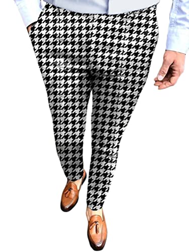 ORANDESIGNE Herren Chino Hose Freizeithose Farbenfroher Drucken Business Hose Streetwear Lang Hosen Slim Fit Anzughose A Plaid XXL ORANDESIGNE Herren Chino Hose Freizeithose Farbenfroher Drucken Business Hose Streetwear Lang Hosen Slim Fit Anzughose A Plaid XXL von ORANDESIGNE
