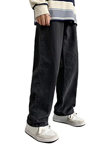 ORANDESIGNE Herren Jeans Jugend Casual Relaxed Fit Jeanshose Denim Hosen Baggy Hip Hop Jeans Hose mit Weitem Bein Straight Leg Vintage Jeans Streetwear A Schwarz XL ORANDESIGNE Herren Jeans Jugend Casual Relaxed Fit Jeanshose Denim Hosen Baggy Hip Hop Jeans Hose mit Weitem Bein Straight Leg Vintage Jeans Streetwear A Schwarz XL von ORANDESIGNE