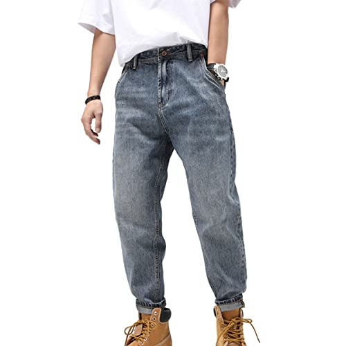 ORANDESIGNE Herren Jeans Stretch Regular Fit Jeanshose Straight Denim Hose Bootcut Jeanshose Für Männer Basic Freizeithose Teenager Jungen Streetwear G Blau M von ORANDESIGNE