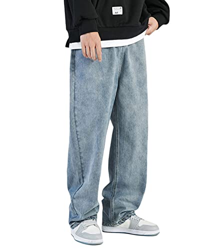 ORANDESIGNE Herren Patchwork Jeans Casual Relaxed Fit Jeanshose Denim Hosen Baggy Hip Hop Jeans Hose mit Weitem Bein Straight Leg Vintage Color Block Streetwear H Blau XL ORANDESIGNE Herren Patchwork Jeans Casual Relaxed Fit Jeanshose Denim Hosen Baggy Hip Hop Jeans Hose mit Weitem Bein Straight Leg Vintage Color Block Streetwear H Blau XL von ORANDESIGNE