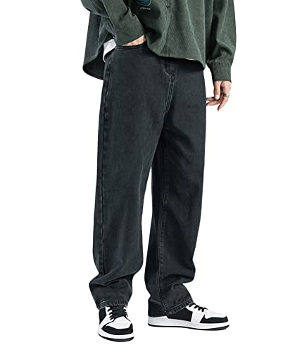 ORANDESIGNE Herren Patchwork Jeans Casual Relaxed Fit Jeanshose Denim Hosen Baggy Hip Hop Jeans Hose mit Weitem Bein Straight Leg Vintage Color Block Streetwear H Schwarz S ORANDESIGNE Herren Patchwork Jeans Casual Relaxed Fit Jeanshose Denim Hosen Baggy Hip Hop Jeans Hose mit Weitem Bein Straight Leg Vintage Color Block Streetwear H Schwarz S von ORANDESIGNE