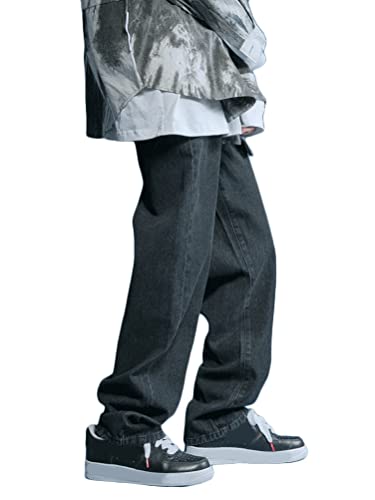 ORANDESIGNE Herren Patchwork Jeans Casual Relaxed Fit Jeanshose Denim Hosen Baggy Hip Hop Jeans Hose mit Weitem Bein Vintage Straight Leg Color Block Streetwear C Schwarz S ORANDESIGNE Herren Patchwork Jeans Casual Relaxed Fit Jeanshose Denim Hosen Baggy Hip Hop Jeans Hose mit Weitem Bein Vintage Straight Leg Color Block Streetwear C Schwarz S von ORANDESIGNE