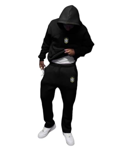 ORANDESIGNE Herren Tracksuit 2 Piece Unisex Damen Trainingsanzug Y2K Hip Hop Streetwear Hoodie Sportanzug Sporthose Buchstaben Druck Lose Sweatshirt A Schwarz M ORANDESIGNE Herren Tracksuit 2 Piece Unisex Damen Trainingsanzug Y2K Hip Hop Streetwear Hoodie Sportanzug Sporthose Buchstaben Druck Lose Sweatshirt A Schwarz M von ORANDESIGNE
