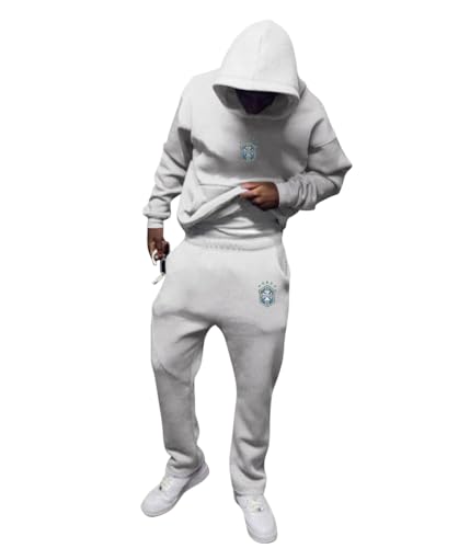 ORANDESIGNE Herren Tracksuit 2 Piece Unisex Damen Trainingsanzug Y2K Hip Hop Streetwear Hoodie Sportanzug Sporthose Buchstaben Druck Lose Sweatshirt S A Grau ORANDESIGNE Herren Tracksuit 2 Piece Unisex Damen Trainingsanzug Y2K Hip Hop Streetwear Hoodie Sportanzug Sporthose Buchstaben Druck Lose Sweatshirt S A Grau von ORANDESIGNE