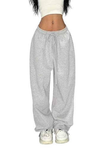 ORANDESIGNE Jogginghose Damen Baggy High Waist Hose mit Weites Bein Hohe Taille Sweatpants Jogger Hosen A Hellgrau M ORANDESIGNE Jogginghose Damen Baggy High Waist Hose mit Weites Bein Hohe Taille Sweatpants Jogger Hosen A Hellgrau M von ORANDESIGNE