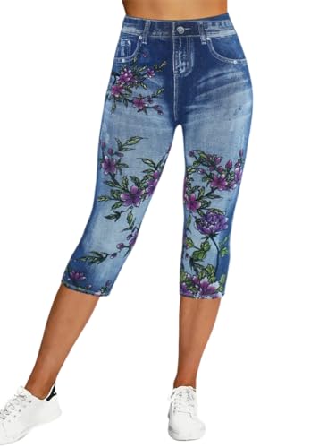 ORANDESIGNE Kurze Jeanshose Damen Capri Leggings Sommer Leggings Jeansoptik Caprihose Kurze Hosen Knielange Denim Leggings Hosen Jeggings Stretch Capri Jeans A Blau M ORANDESIGNE Kurze Jeanshose Damen Capri Leggings Sommer Leggings Jeansoptik Caprihose Kurze Hosen Knielange Denim Leggings Hosen Jeggings Stretch Capri Jeans A Blau M von ORANDESIGNE
