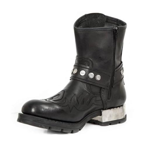 ORANDESIGNE Männer Western-Cowboy-Stiefel Vintage-Quadrat-Kopf-Ritter Stiefel Herren Hohe Hilfe Land-Art-Arbeitsstiefel Frühling Herbst Wandern Trekking-Jagd J Schwarz 47 EU ORANDESIGNE Männer Western-Cowboy-Stiefel Vintage-Quadrat-Kopf-Ritter Stiefel Herren Hohe Hilfe Land-Art-Arbeitsstiefel Frühling Herbst Wandern Trekking-Jagd J Schwarz 47 EU von ORANDESIGNE