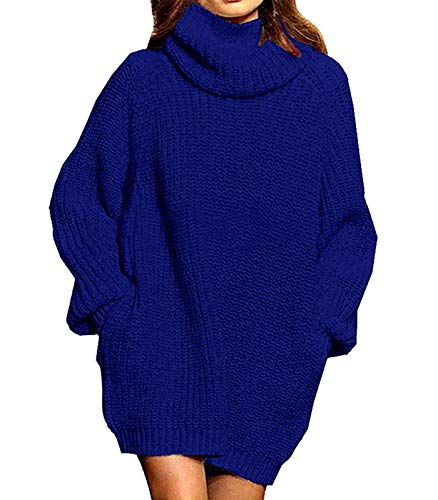 ORANDESIGNE Pulloverkleider Damen Elegant Strickkleid Rollkragen Pullikleid Basic Winterkleider Gestricktes Freizeitkleid Langarm Einfarbig Kleid mit Rollkragen 01 Blau Large ORANDESIGNE Pulloverkleider Damen Elegant Strickkleid Rollkragen Pullikleid Basic Winterkleider Gestricktes Freizeitkleid Langarm Einfarbig Kleid mit Rollkragen 01 Blau Large von ORANDESIGNE