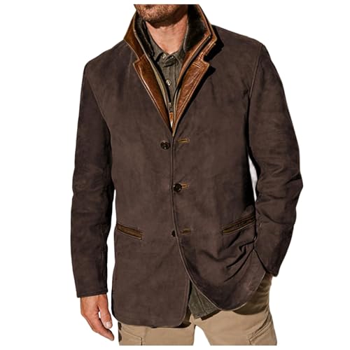 ORANDESIGNE Sakko Herren Jacket Slim Fit Freizeit Blazer Vintage Retro Anzugjacke mit Zwei Knopf Männer Sakkos Cord Mantel Winter Warm Leichtes Outwear Revers und Tasche A Violett 3XL ORANDESIGNE Sakko Herren Jacket Slim Fit Freizeit Blazer Vintage Retro Anzugjacke mit Zwei Knopf Männer Sakkos Cord Mantel Winter Warm Leichtes Outwear Revers und Tasche A Violett 3XL von ORANDESIGNE