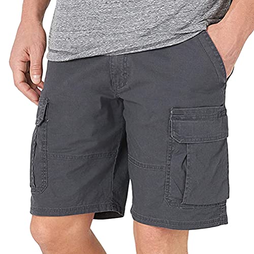 ORANDESIGNE Shorts Herren Kurze Hosen Outdoor Casual Cargo Shorts Bermudas Sommer Chino Jogger Hose A Grau L von ORANDESIGNE