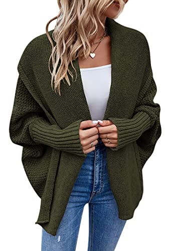 ORANDESIGNE Strickjacke Damen Lang Cardigan Basic Mäntel Herbst und Winter Strickjacke Elegant Langarm Wasserfall Open Front Lang Casual Atmungsaktiv Wickelcardigan Strickcardigan E Armeegrün L ORANDESIGNE Strickjacke Damen Lang Cardigan Basic Mäntel Herbst und Winter Strickjacke Elegant Langarm Wasserfall Open Front Lang Casual Atmungsaktiv Wickelcardigan Strickcardigan E Armeegrün L von ORANDESIGNE