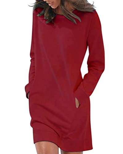 ORANDESIGNE Winterkleid Damen Langarm Warm Midi Pulloverkleid Winter Pullikleid Knielang Casual Tunika Kleid Herbst Festlich Crewneck Sweatkleid Elegant Freizeitkleid Sweat Rot L ORANDESIGNE Winterkleid Damen Langarm Warm Midi Pulloverkleid Winter Pullikleid Knielang Casual Tunika Kleid Herbst Festlich Crewneck Sweatkleid Elegant Freizeitkleid Sweat Rot L von ORANDESIGNE