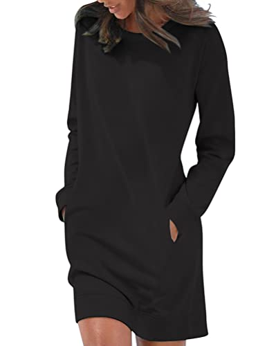 ORANDESIGNE Winterkleid Damen Langarm Warm Midi Pulloverkleid Winter Pullikleid Knielang Casual Tunika Kleid Herbst Festlich Crewneck Sweatkleid Elegant Freizeitkleid Sweat Schwarz XXL ORANDESIGNE Winterkleid Damen Langarm Warm Midi Pulloverkleid Winter Pullikleid Knielang Casual Tunika Kleid Herbst Festlich Crewneck Sweatkleid Elegant Freizeitkleid Sweat Schwarz XXL von ORANDESIGNE