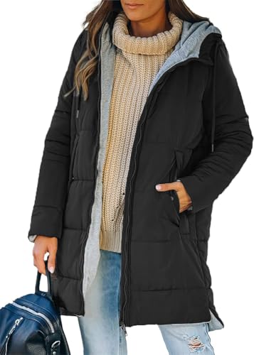 ORANDESIGNE Wintermäntel Damen Lang Daunenmantel Winterjacke Warm Steppmantel Jacke Mantel Daunenjacke Steppjacke mit Kapuze A Schwarz L ORANDESIGNE Wintermäntel Damen Lang Daunenmantel Winterjacke Warm Steppmantel Jacke Mantel Daunenjacke Steppjacke mit Kapuze A Schwarz L von ORANDESIGNE