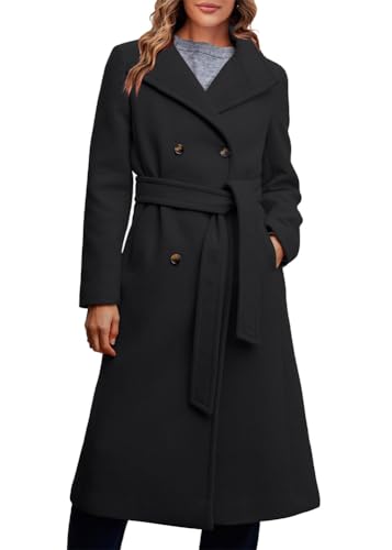 ORANDESIGNE weireihiger Damenmantel mit Taschen und Knöpfen A Schwarz XS von ORANDESIGNE