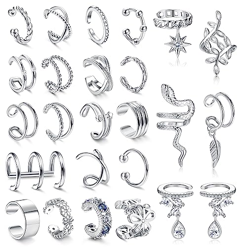 ORAZIO 20Pcs Ear Cuff Set Damen Ohrmanschette Ohrringe Earcuffs Set Helix Knorpel Ohrmanschette Ohne Ohrloch Wickelohrring Fakepircings Ohr Cuffs Ohrklemme 3 ORAZIO 20Pcs Ear Cuff Set Damen Ohrmanschette Ohrringe Earcuffs Set Helix Knorpel Ohrmanschette Ohne Ohrloch Wickelohrring Fakepircings Ohr Cuffs Ohrklemme 3 von ORAZIO
