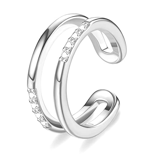 ORAZIO 925 Sterling Silber Ohr Manschette Ohrringe CZ Non-Piercing Fake Helix Knorpel Manschette Ohrringe Conch Manschetten Ohrringe für Frauen von ORAZIO