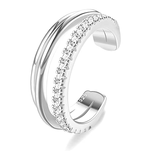 ORAZIO 925 Sterling Silber Ohr Manschette Ohrringe CZ Non-Piercing Fake Helix Knorpel Manschette Ohrringe Conch Manschetten Ohrringe für Frauen von ORAZIO