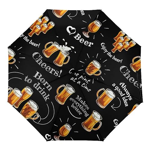 ORENZ Automatischer Regenschirm Bier-Muster Faltbare Regenschirme Leichte Winddichte Regenschirme Tragbare Reiseschirme ORENZ Automatischer Regenschirm Bier-Muster Faltbare Regenschirme Leichte Winddichte Regenschirme Tragbare Reiseschirme von ORENZ