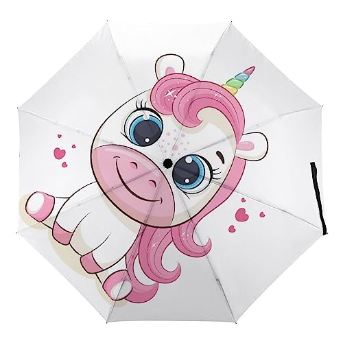 ORENZ Automatischer Regenschirm Einhorn Faltbare Regenschirme Leichte Winddichte Regenschirme Tragbare Reiseschirme ORENZ Automatischer Regenschirm Einhorn Faltbare Regenschirme Leichte Winddichte Regenschirme Tragbare Reiseschirme von ORENZ