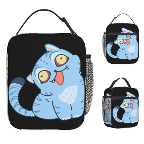 OREURUIK Derpy Der Tiger Und Vogel Lunchtasche Für Mädchen Kpop Demon Hunter Lunch Box Lustige Picknick-Kühltasche Tragbare Thermo-Lunchtaschen von OREURUIK