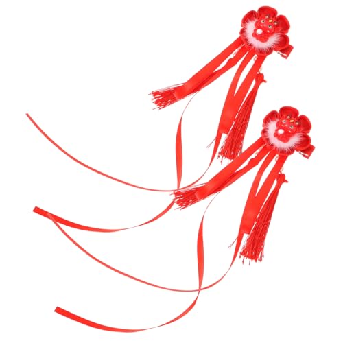 ORFOFE 1paar Chinesische Haarnadeln Mit Quasten Dragon Hair Clips Für Frauen Elegante Haaraccessoires Für Neujahr Und Feste Leicht Und Komfortabel Für Mädchen Und Damen von ORFOFE