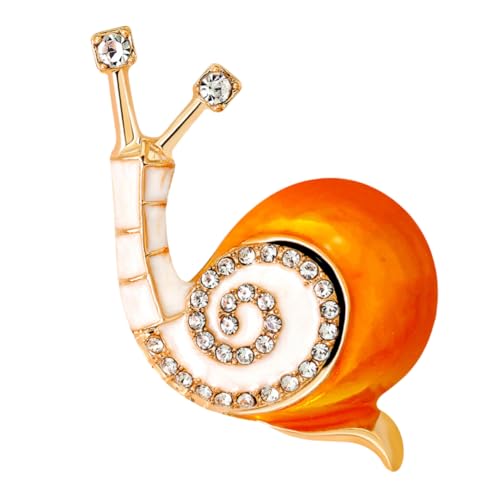 ORFOFE 1 Stück Schneckenbrosche Kreative Dekorationsbrosche für Kleidung Taschen und Accessoires Geeignet für Erwachsene Orange von ORFOFE