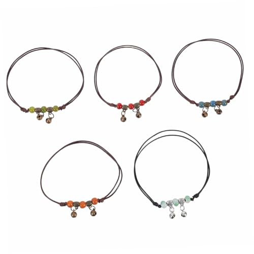 ORFOFE 10 Stück Handgefertigte Boho Keramik Fußkettchen Verstellbar Ethno Stil Damen Verblasst Nicht Sommer Strand Schmuck von ORFOFE