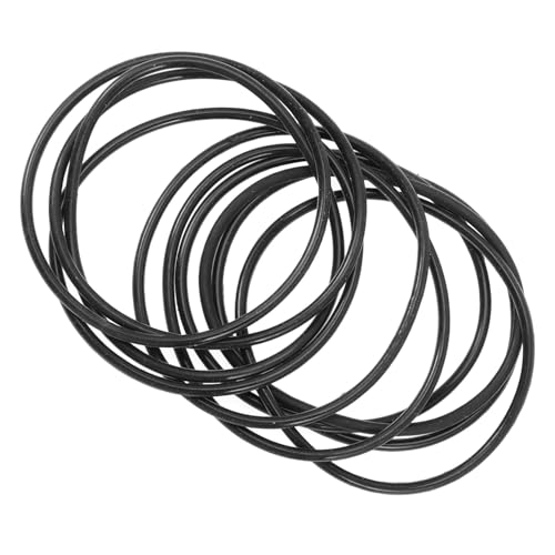 ORFOFE 10 Stück Teiliges Elastische Silikon Jelly Armbänder in Schwarz Vielseitig als Haarbänder Armreifen und Ringe für Retro partys Festivals Geburtstage und Erwachsene Sowie Geeignet von ORFOFE